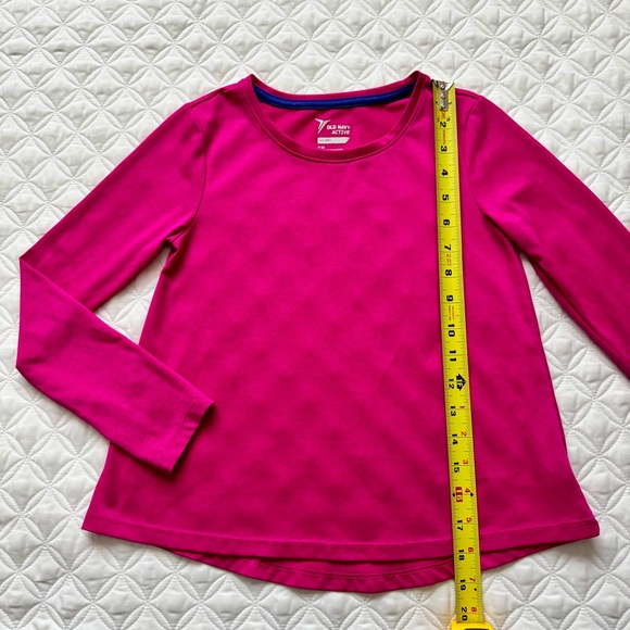 Old Navy Active Girls Go-Dry Crew Long Sleeve Shirt Pink - Size M (8) - Picture 6 of 11